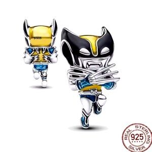 925 Sterling Silver Marvel Wolverine Inspired Charm For Charm Bracelet